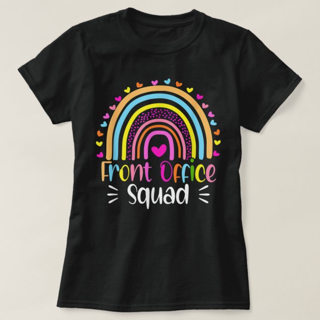 Cute Front Office Squad School Secretary Admin App T-Shirt (Design Front)