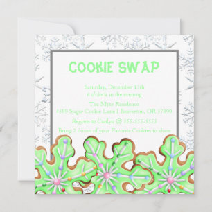Cute Frosted Sugar Cookie Exchange Invitation de v