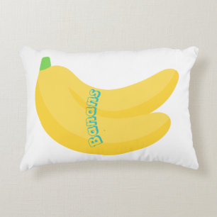 Cute Fruit Art / Tropical Food Aesthetic Accent Pillow