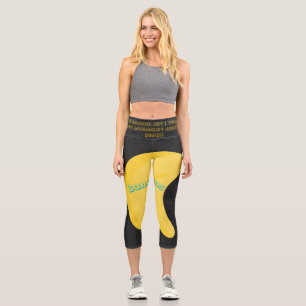 Cute Fruit Art / Tropical Food Aesthetic Capri Leggings