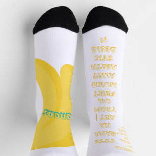 Cute Fruit Art / Tropical Food Aesthetic Socks
