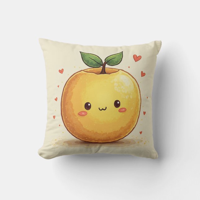 Cute fruit character pattern cushion (Front)