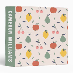 Cute Fruit Pattern Binder