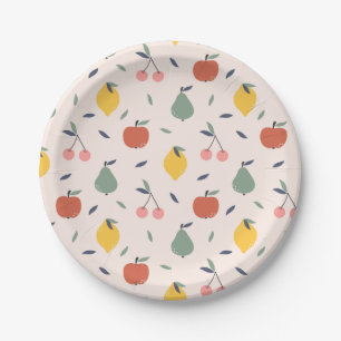 Cute Fruit Pattern Paper Plate