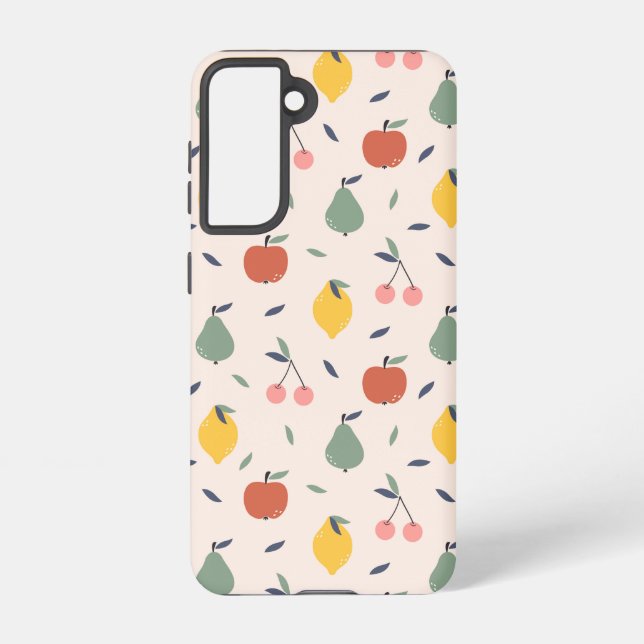 Cute Fruit Pattern Samsung Galaxy S21 Case (Back)