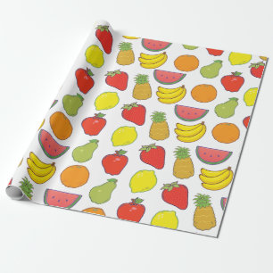 Cute Fruit Pattern Wrapping Paper