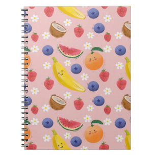 Cute Fruit Seamless Pattern Notebook