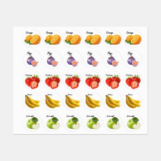 Cute Fruit Stickers Fun Designs for School Labels
