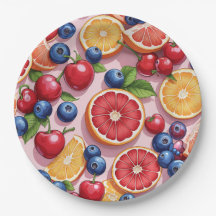 Cute Fruit Theme fruity plates