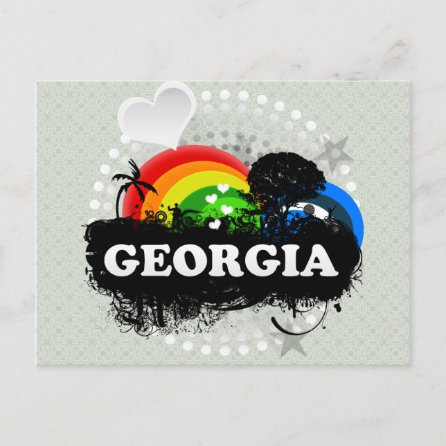 Cute Fruity Georgia Postcard (Front)