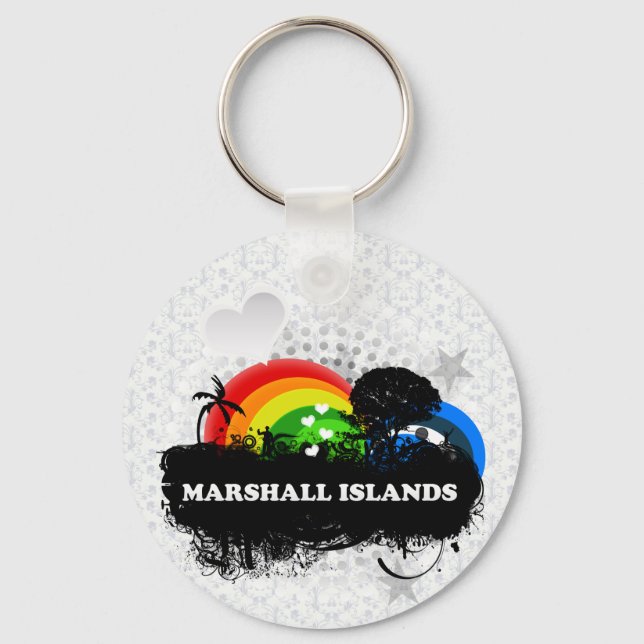 Cute Fruity Marshall Islands Keychain (Front)