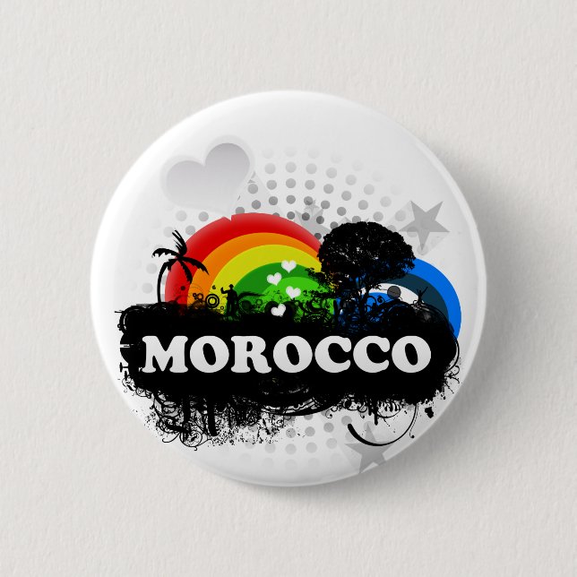 Cute Fruity Morocco 2 Inch Round Button (Front)
