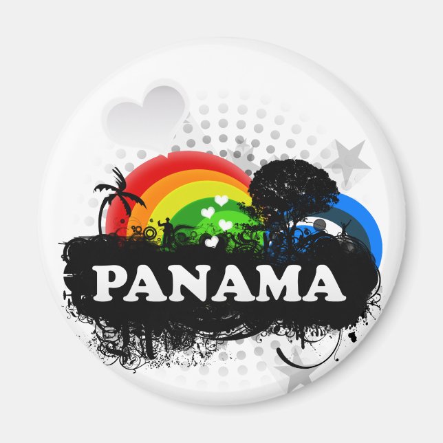 Cute Fruity Panama Magnet (Front)