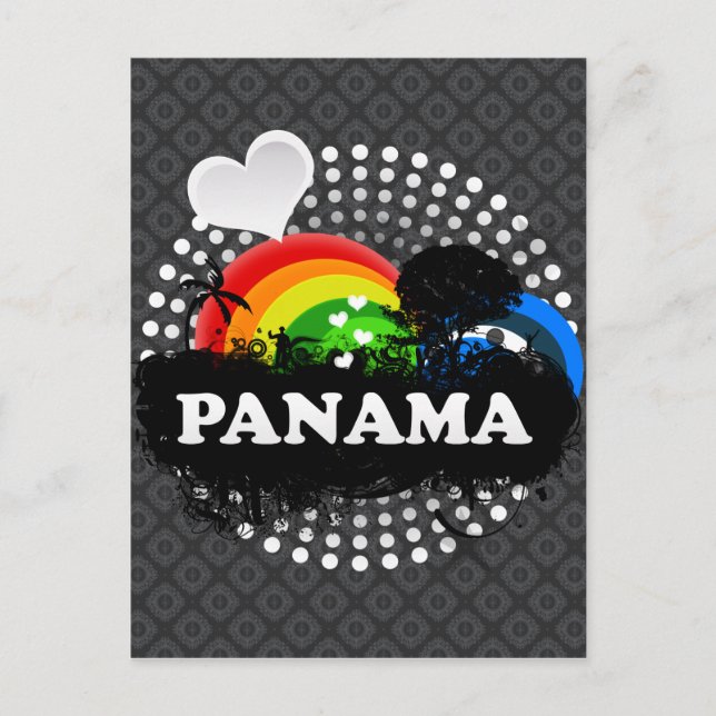Cute Fruity Panama Postcard (Front)