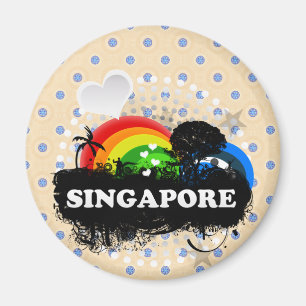 Cute Fruity Singapore Magnet