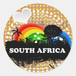 Cute Fruity South Africa Classic Round Sticker