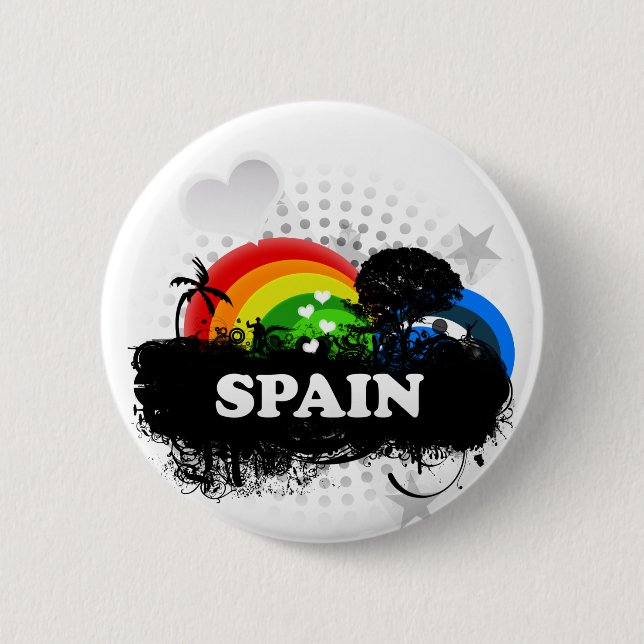 Cute Fruity Spain 2 Inch Round Button (Front)