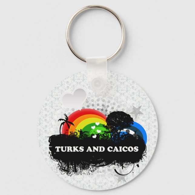 Cute Fruity Turks And Caicos Keychain (Front)