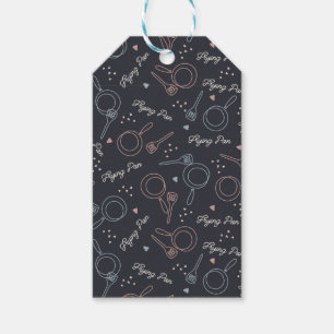 cute frying pan cooking tools pattern art gift tags