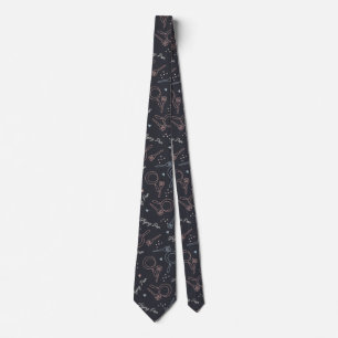 cute frying pan cooking tools pattern art tie