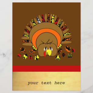 Cute Full Colour Turkey Flyer