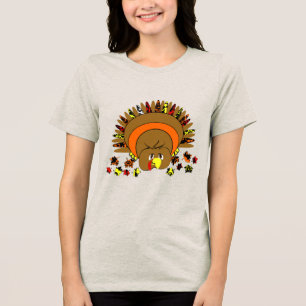 Cute Full Colour Turkey Tri-Blend Shirt