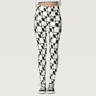 Cute fun bumble bee pattern back yellow bee leggings