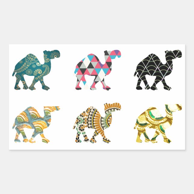 Cute fun camels sticker (Front)