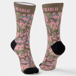 Cute Fun Camo – Woodland Pink Socks