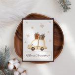 Cute Fun Car Snowy Business Christmas Card<br><div class="desc">Cute Car Christmas Holiday Card.  Add your own message to the back.</div>