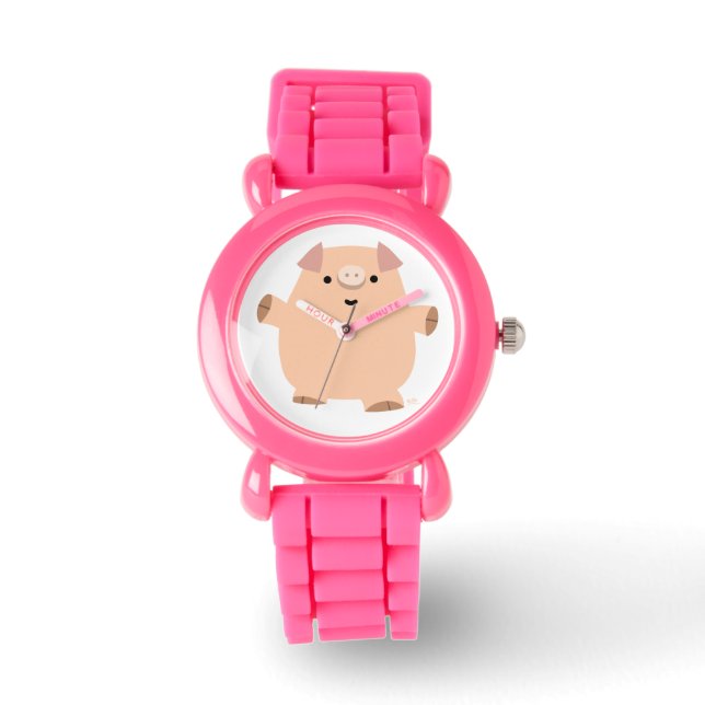 Cute Fun Cartoon Pig Watch (Front)