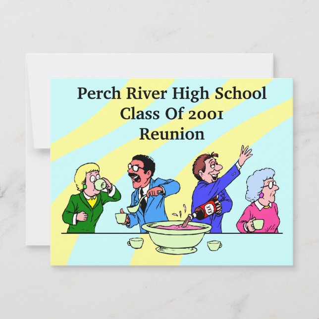 Cute Fun Class Reunion Invitations Casual Party (Front)
