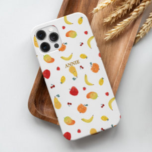 Cute & Fun Colorful Multi Fruits Pattern Design iPhone 16 Pro Case
