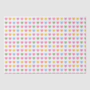 Cute fun colourful conversation hearts pattern tissue paper