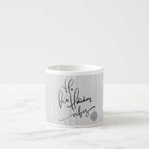 Cute Fun Cozy Sweater White/Black Script Holiday  Espresso Cup
