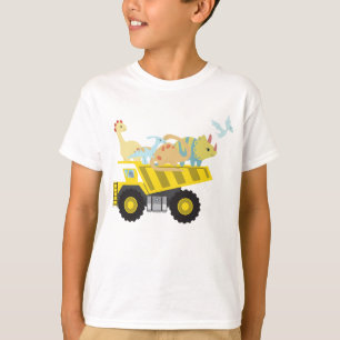 Cute fun dinosaur tractor Back To School  T-Shirt