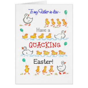 Cute Fun Ducklings Quacking Easter, Father-in-law