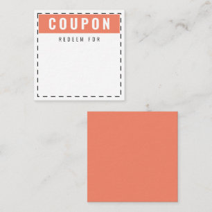 Cute & Fun Everyday Coupons   Blank Salmon Card
