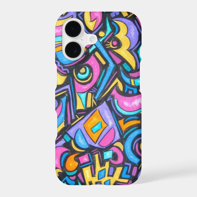 Cute Fun Funky Colourful Bold Whimsical Shapes (Back)