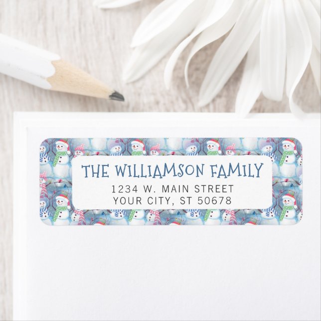 Cute Fun Funny Christmas Holiday Snowmen Pattern (Insitu)