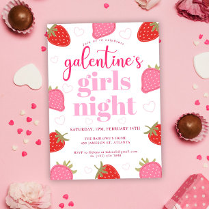 Cute Fun Girly Galentine's Day Party Invitation
