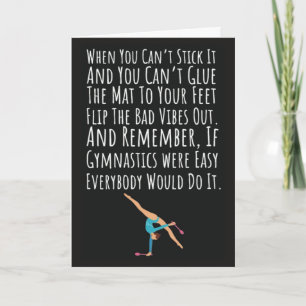 Cute Fun Gymnastics Cards Beam Kids Party