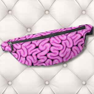 Cute Fun Hot Pink Zombie Brain Halloween Pattern Fanny Pack