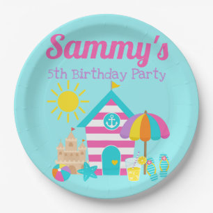 Cute Fun Kids Beach Summer Paper Plate