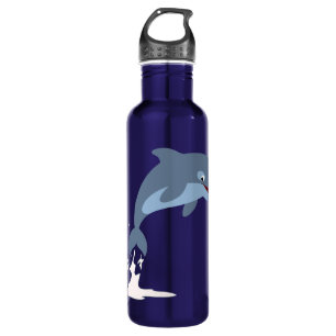 Cute Fun-Loving Cartoon Dolphin 710 Ml Water Bottle