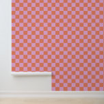 Cute Fun Modern Chequerboard Coral Pink Geometric Wallpaper<br><div class="desc">Cute Fun Modern Chequerboard Coral Pink Geometric Wallpaper</div>