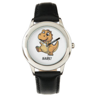 Cute fun prehistoric dinosaur cartoon t rex watch