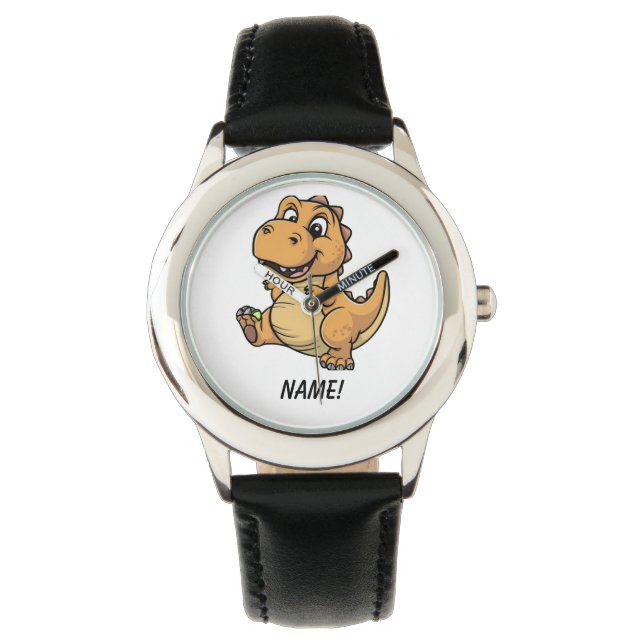 Cute fun prehistoric dinosaur cartoon t rex watch (Front)