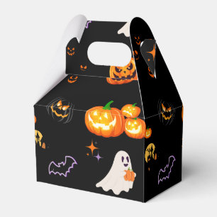 Cute Fun Pumpkin ghost bat Witch Halloween Party Favor Box