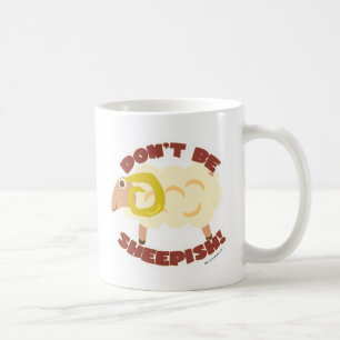 Cute Fun Sheepish Sheep Lamb Cartoon Character Coffee Mug